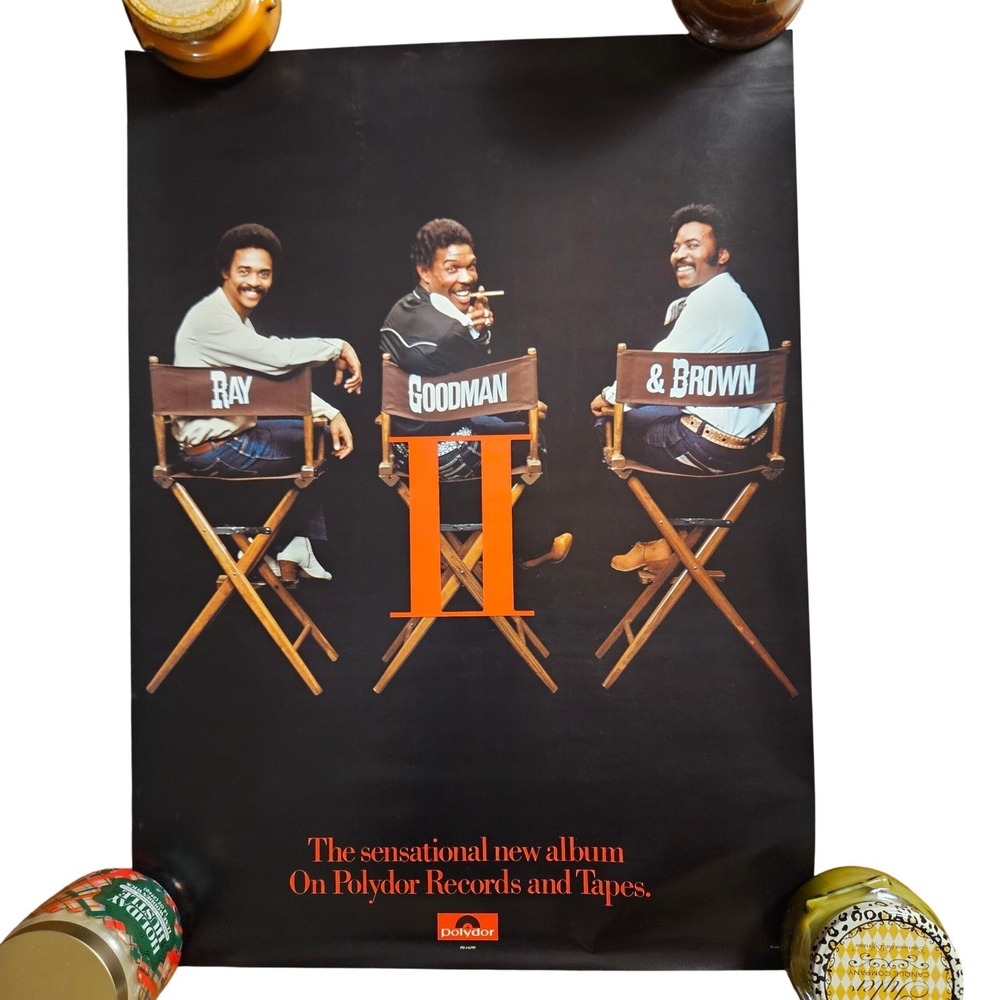 Ray, Goodman & Brown II Vintage 1980 Promo Album Poster 19x26 Polydor Funk‎ Soul
